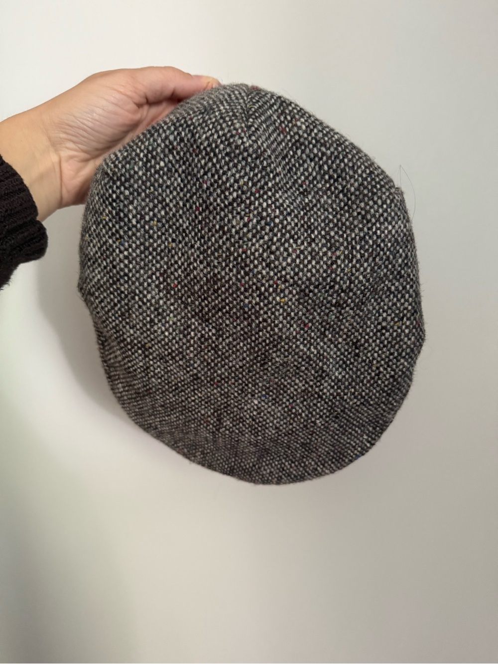 Hanna Hats Gray Wool Flat Cap